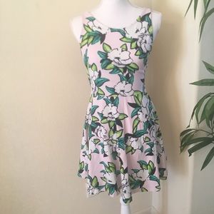H&M Pink Green White Floral Dress